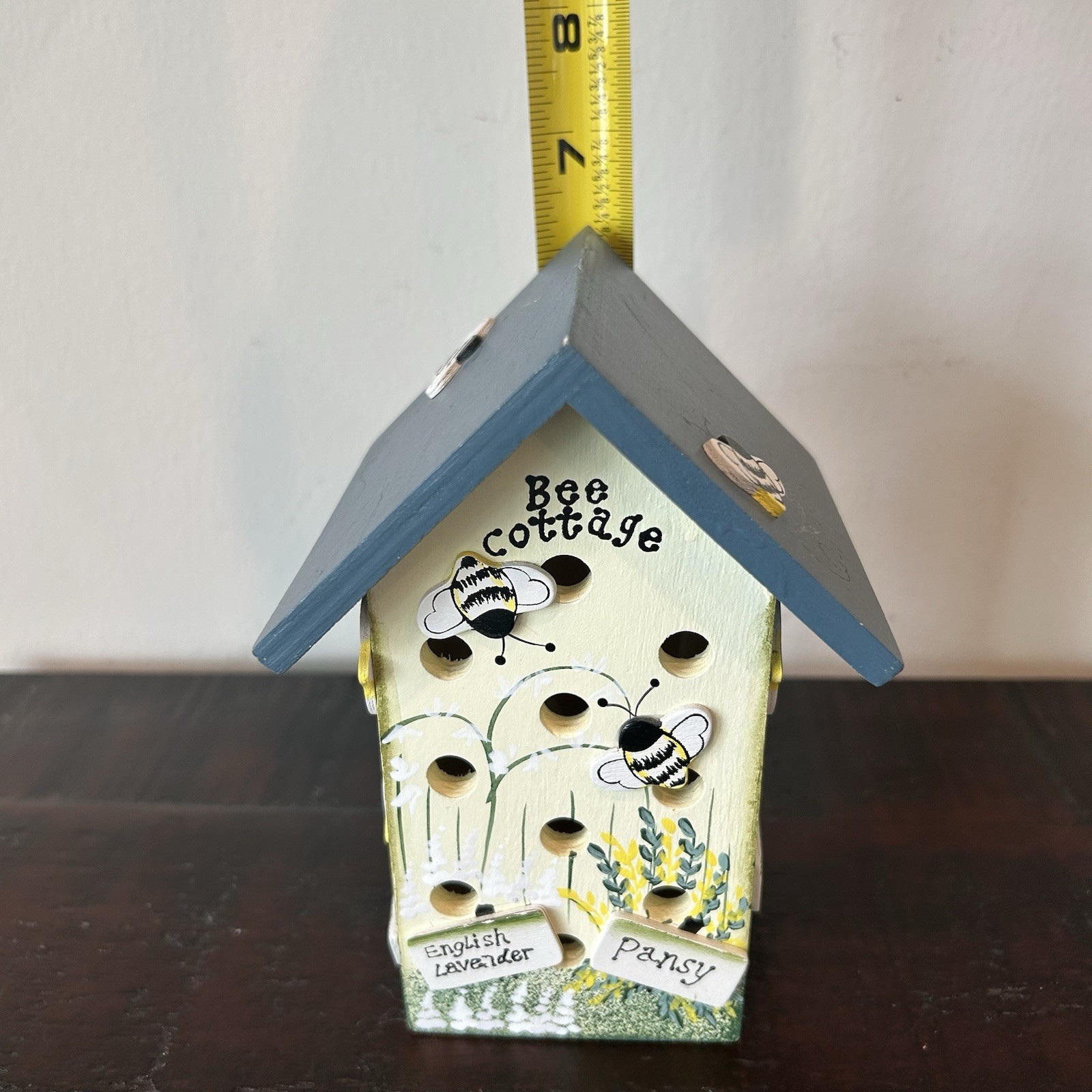 Vintage Bee Cottage Bird House Honey Bee Herbs 1999 Made In USA 6” Tall