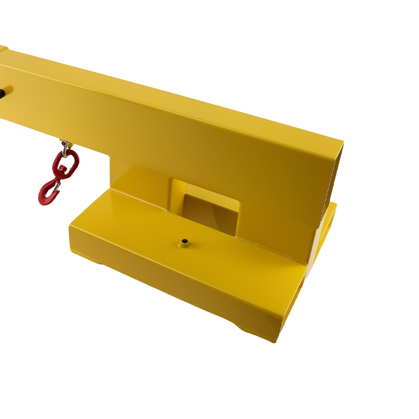 Heavy-Duty Steel Forklift Jib Boom - 47.25"-77" Adjustable Hooks Tool NEW