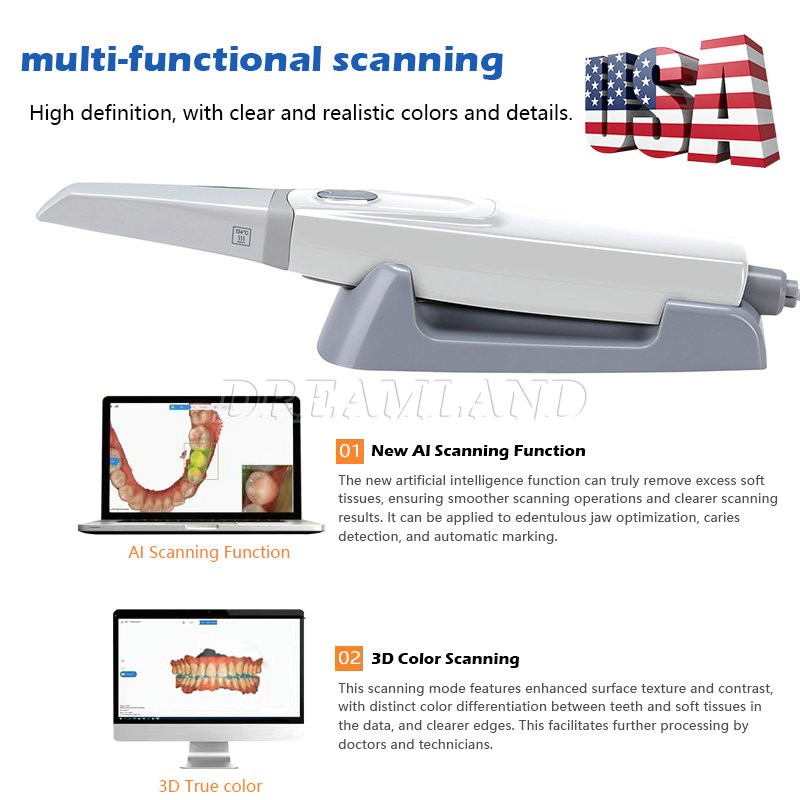 Intraoral Dental Scanner -Free Shipping Real-time Display Software w/Scanning SW