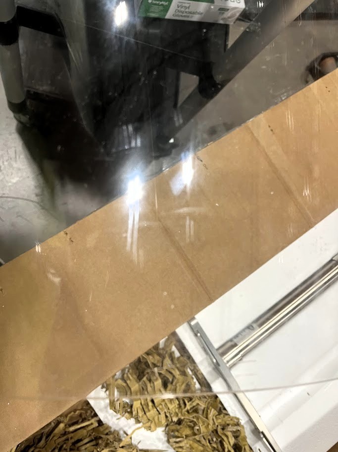 Hatco Flav-R-Shield 72" x 14" 1-Bay Portable Curved Acrylic Sneeze Guard