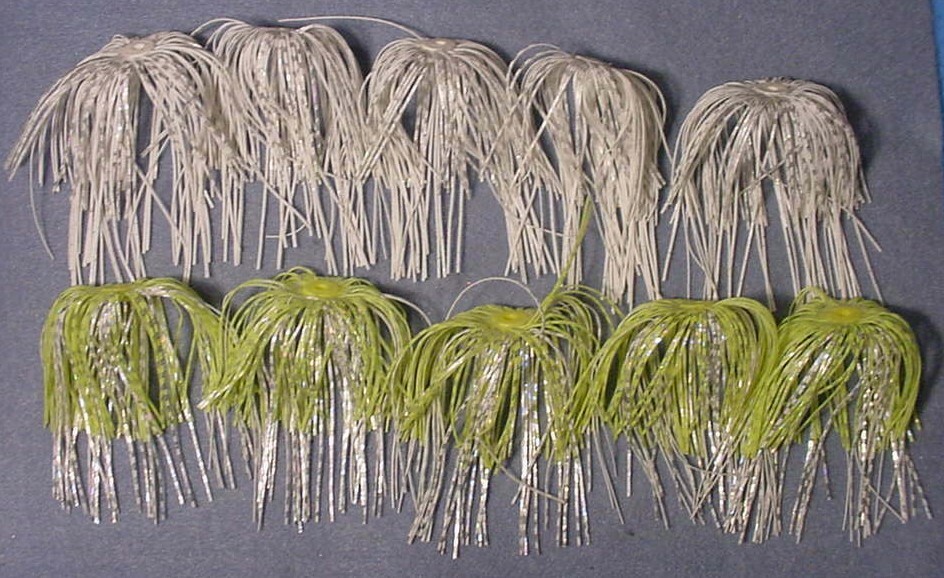 10 Assassinator Spinnerbait Chatterbait Silicone EZ Trailer Skirts 2 Colors 5 Ea