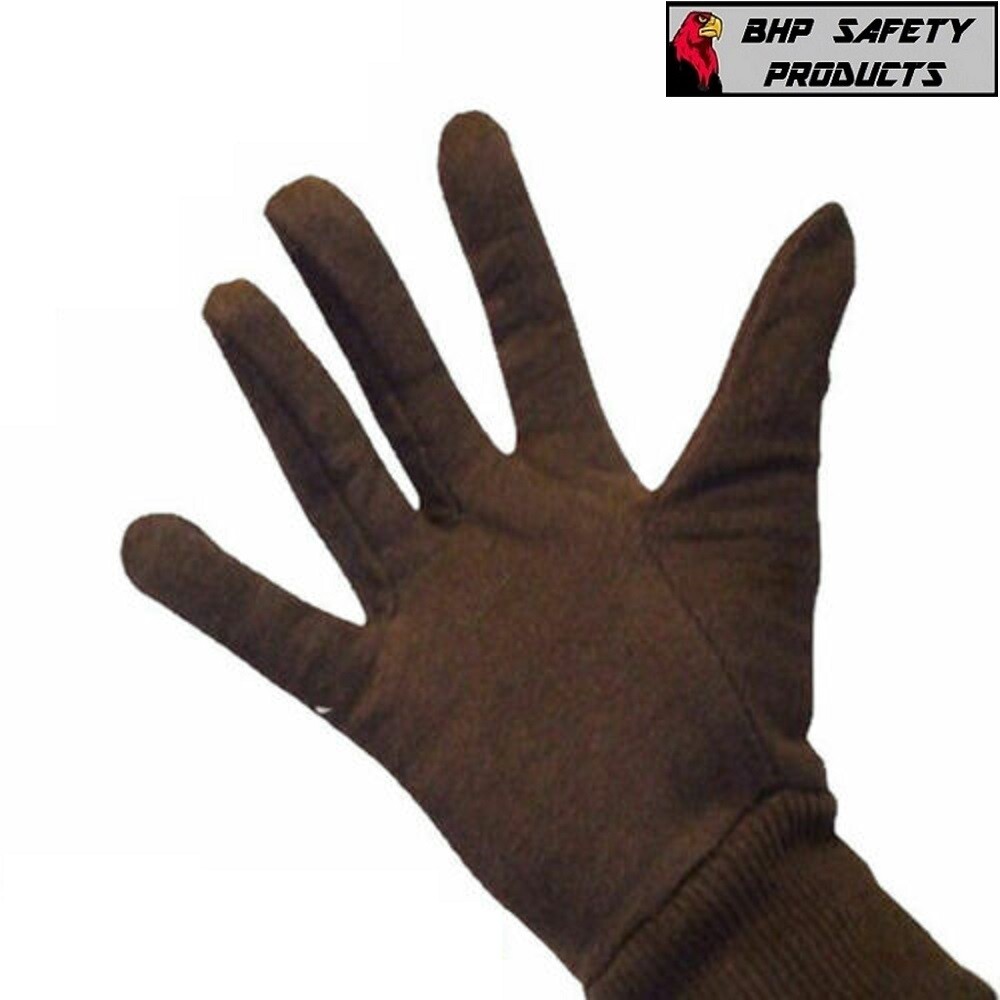 25 DOZEN 300 PAIR BROWN JERSEY GLOVES WORK COTTON 8oz GLOVES NEW - CASE LOT