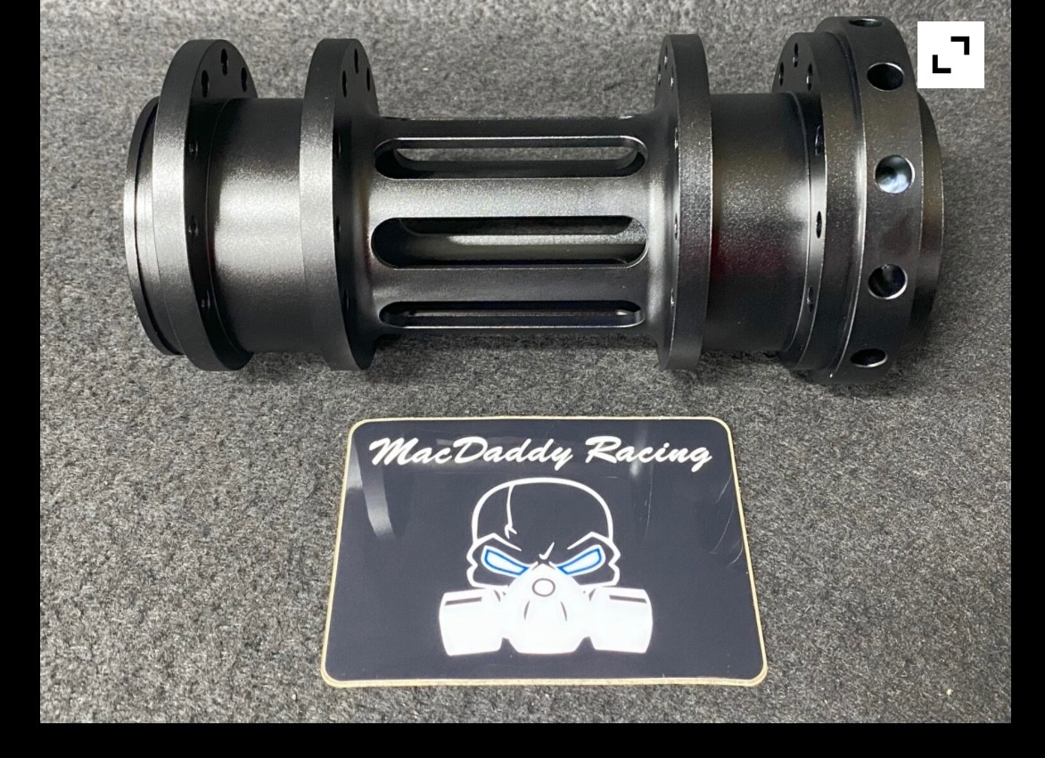 MacDaddy Racing billet lightened bearing carrier with ceramic bearings and seals