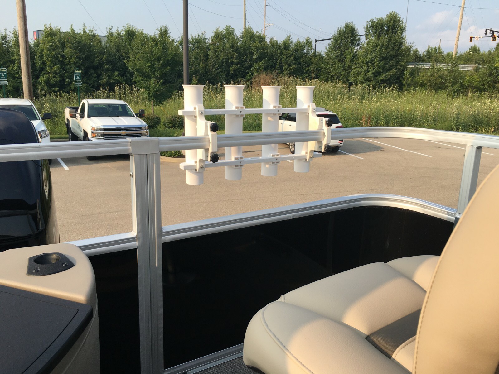 Fishing Rod Holder CLAMP2 Pontoon SeaDoo Switch ATV UTV Golf Cart Brush Rail