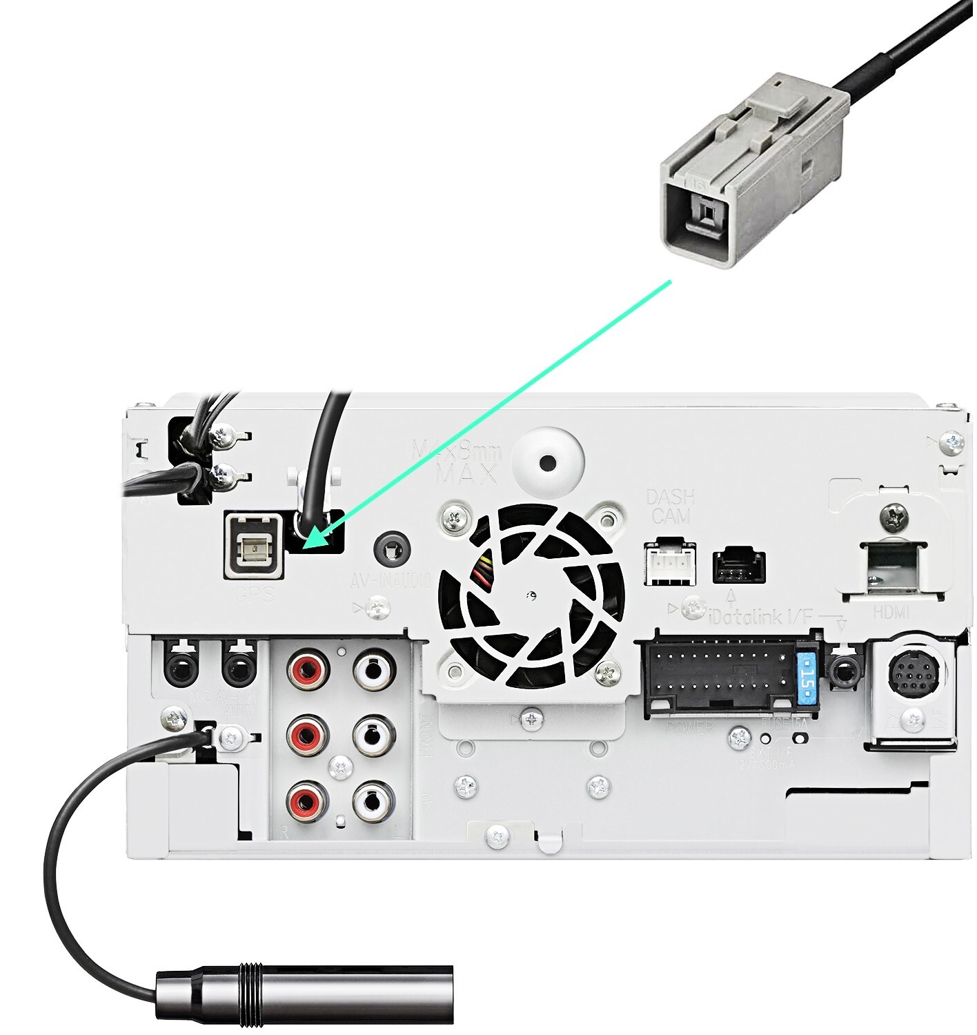 Navigation GPS Antenna Replacement for JVC KW-V820BT KWV820BT Car Stereo Radio