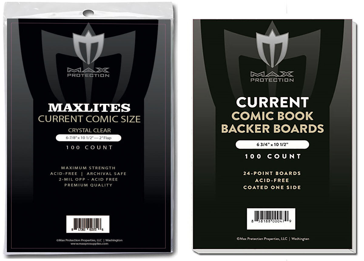 1000 Max Pro Archival Maxlites Super Premium Comic Bags and Boards