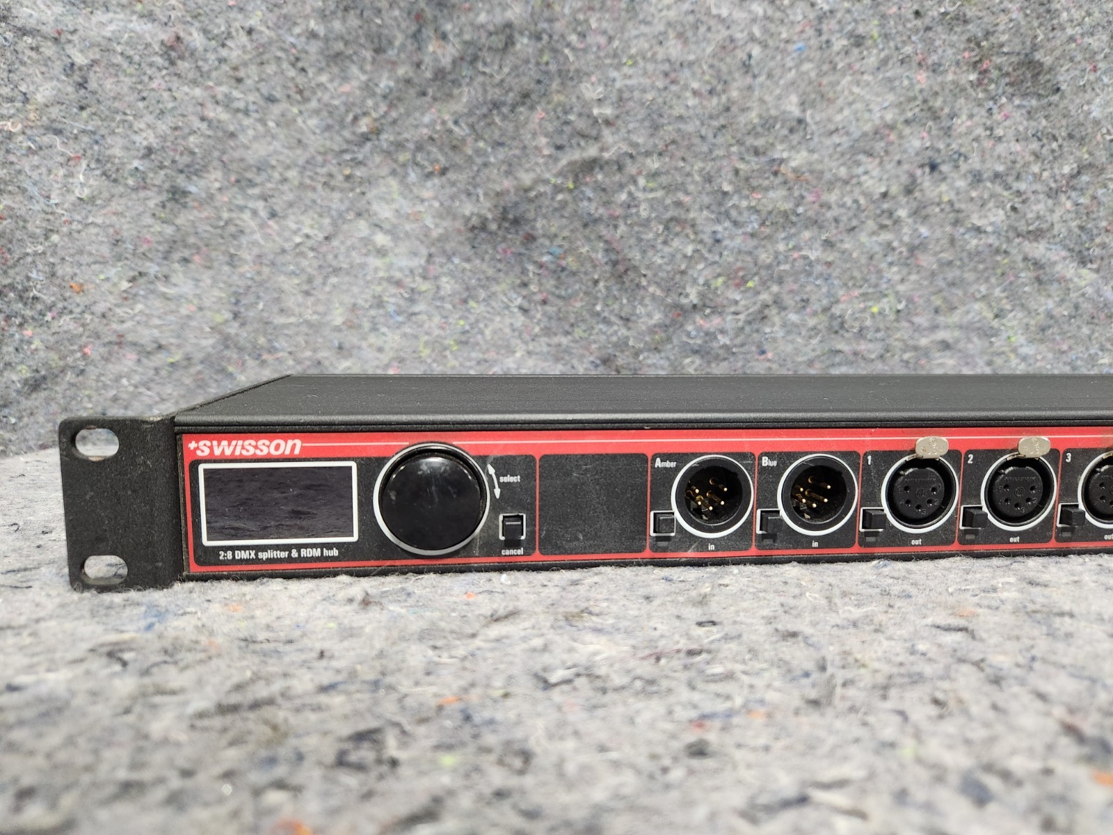 Swisson XPD-28-5R 2:8 A/B 5-Pin DMX Splitter and RDM Hub Rackmount Opto Booster