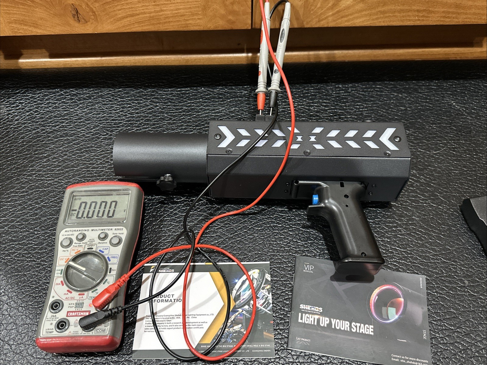 SHEHDS Rechargeable RGB Confetti Cannon w/ LED Effects 20-26ft Party Event