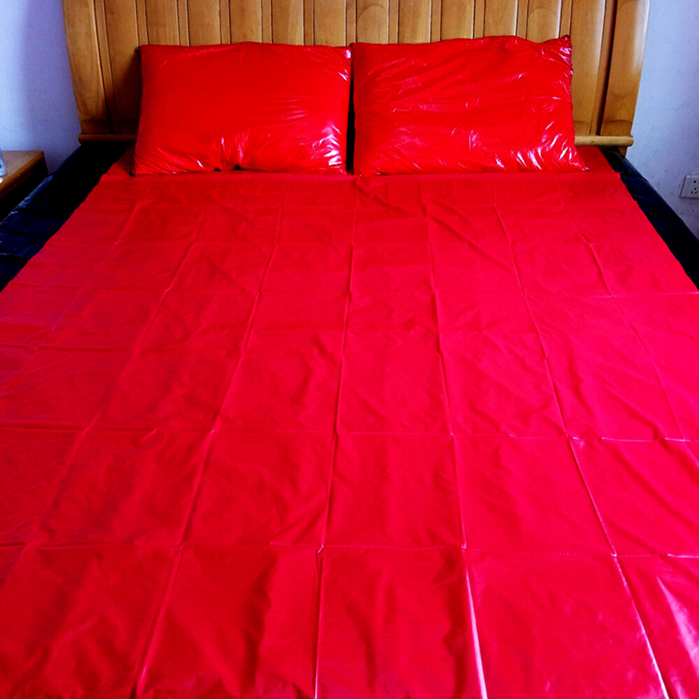 Cozy Feel PVC Bed Sheet for Wet Games, Full Size Waterproof Bedding Sheet Set