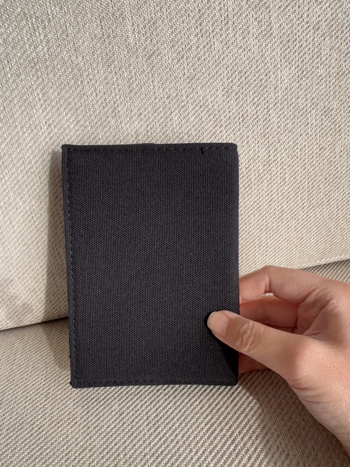 BURBERRY Beauty Black Canvas Passport Holder Travel Accessory w/ Paper Gift Bag