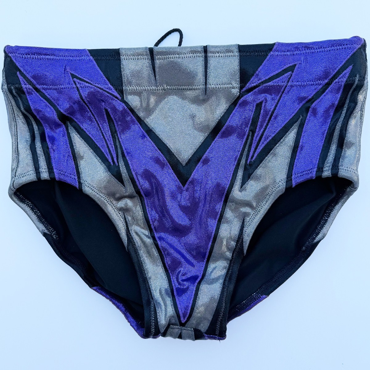 Pro Grade Custom Wrestling superior black purple gray wrestling gear tights