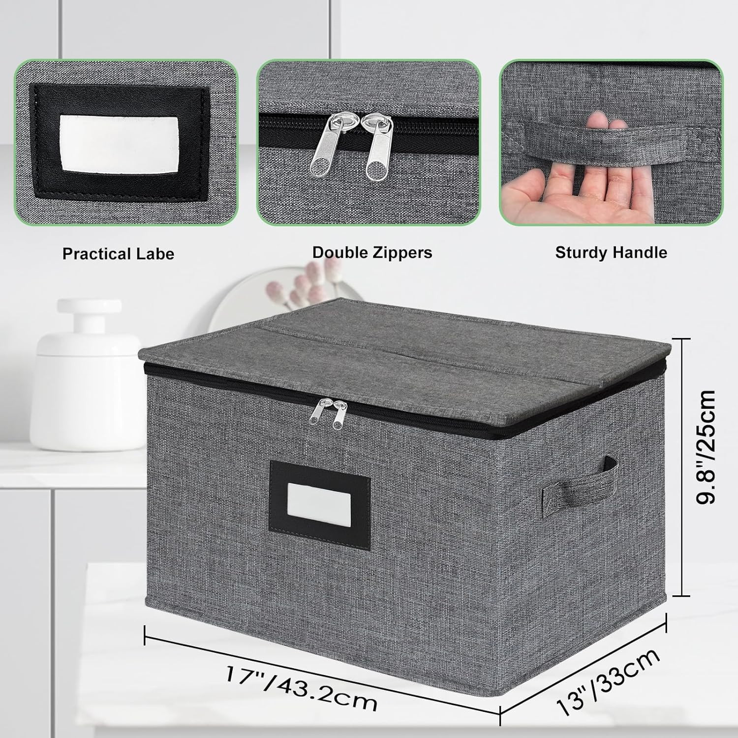 Wine Glass Sorage Box, Stemware Storage Cases with dividers, Hard Shell China St