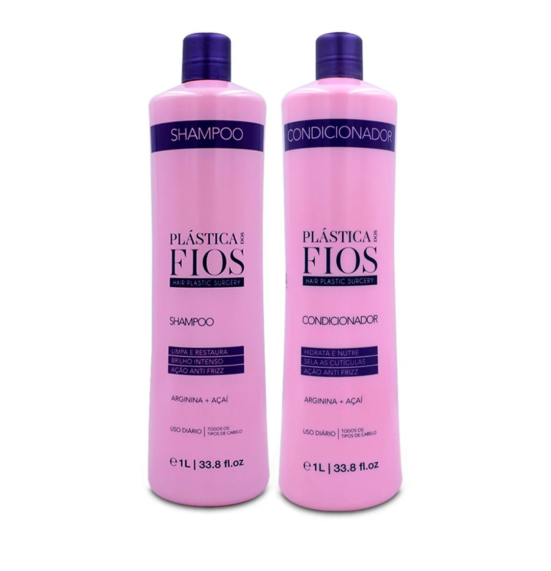 Cadiveu Plastica dos Fios Shampoo and Conditioner Home Care Kit 34oz 1L