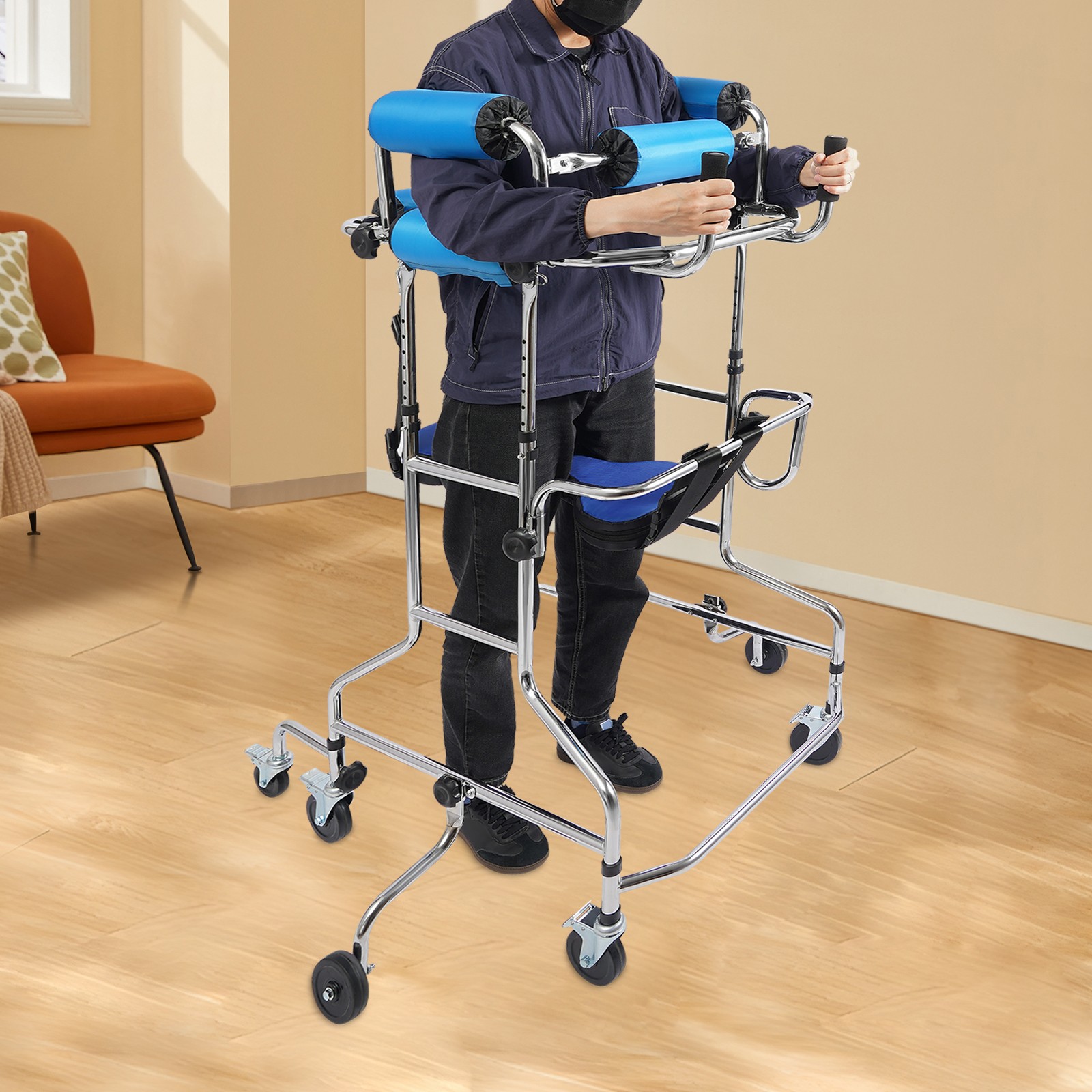Adult Walker for Seniors Hemiplegia Rehabilitation Standing Frame,Anti Recline