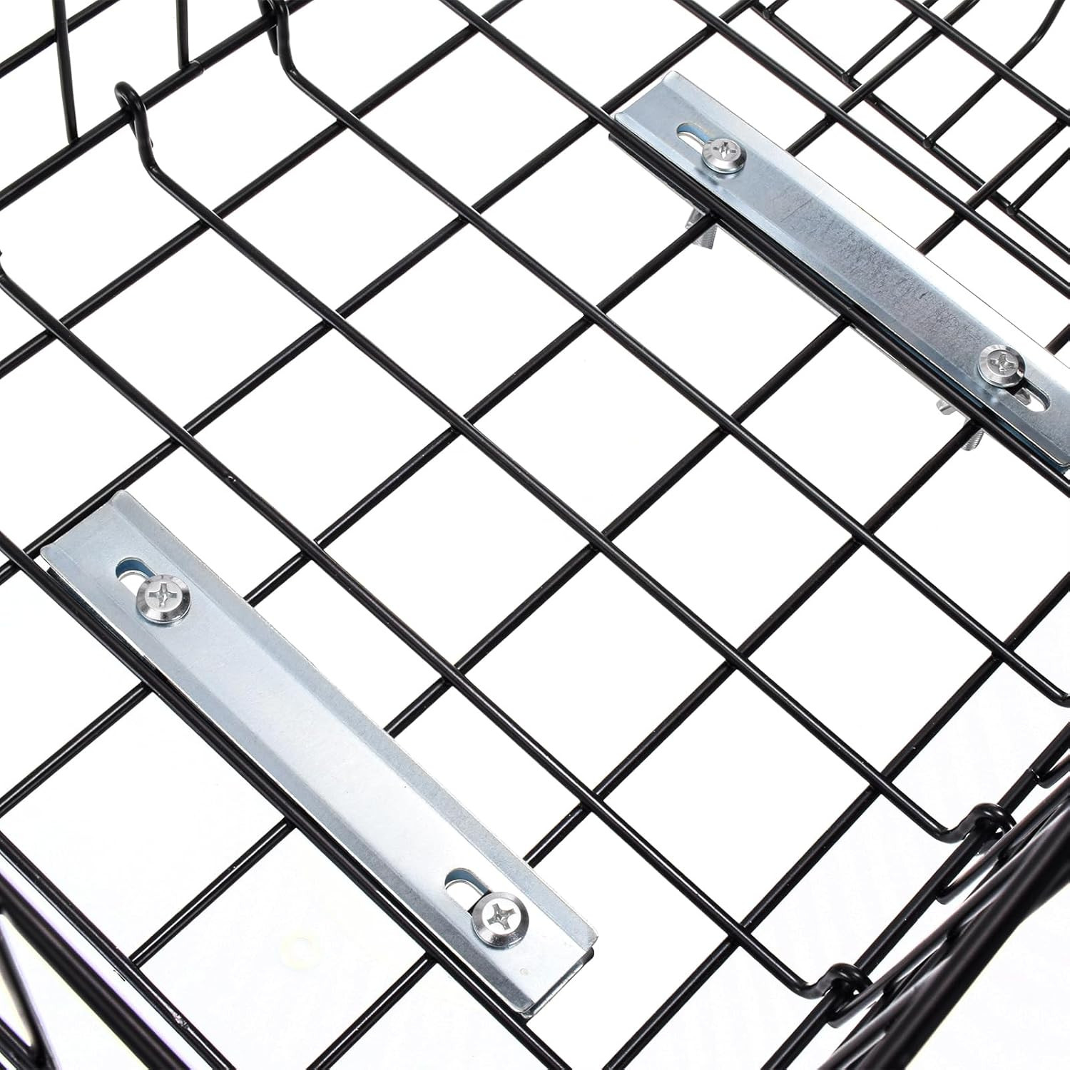 Folding Rear Bike Basket, Quickly Release Metal Wire Bicycle Basket Cargo Rack w