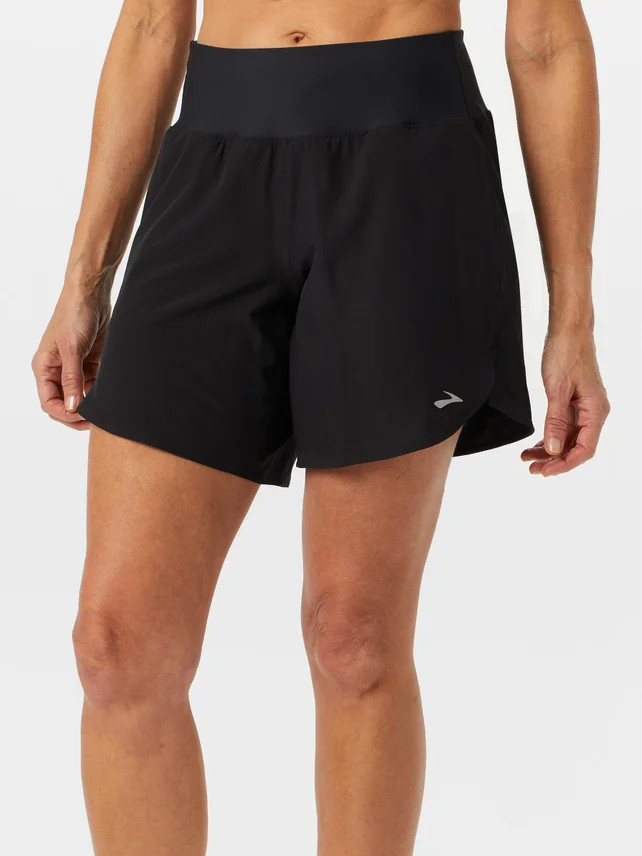 Brooks Womens Chaser 7" Short Running Black Lined Size MED 221466 New!
