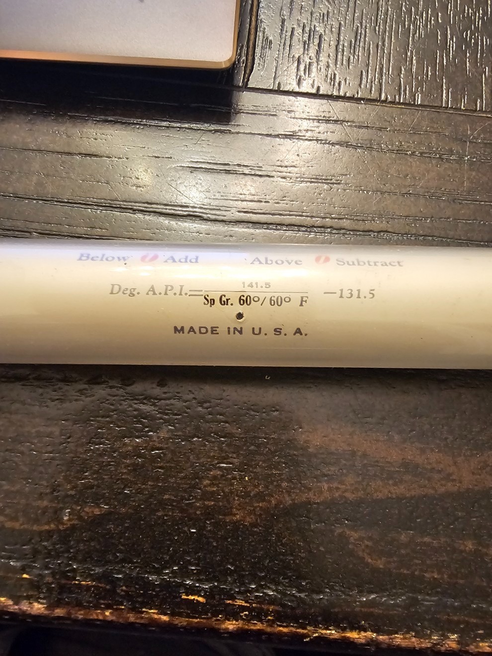 Hygrometer 15" Petroleum Refinery API Scale Mod 141.5 Temp 60F Nurburg BX1