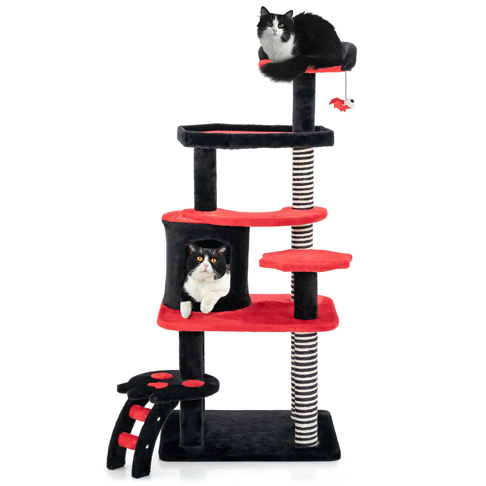 Gothic Cat Tree 52'' Tall Cat Tower w/ Cat Bed Cat Condo Sisal Scratching Post