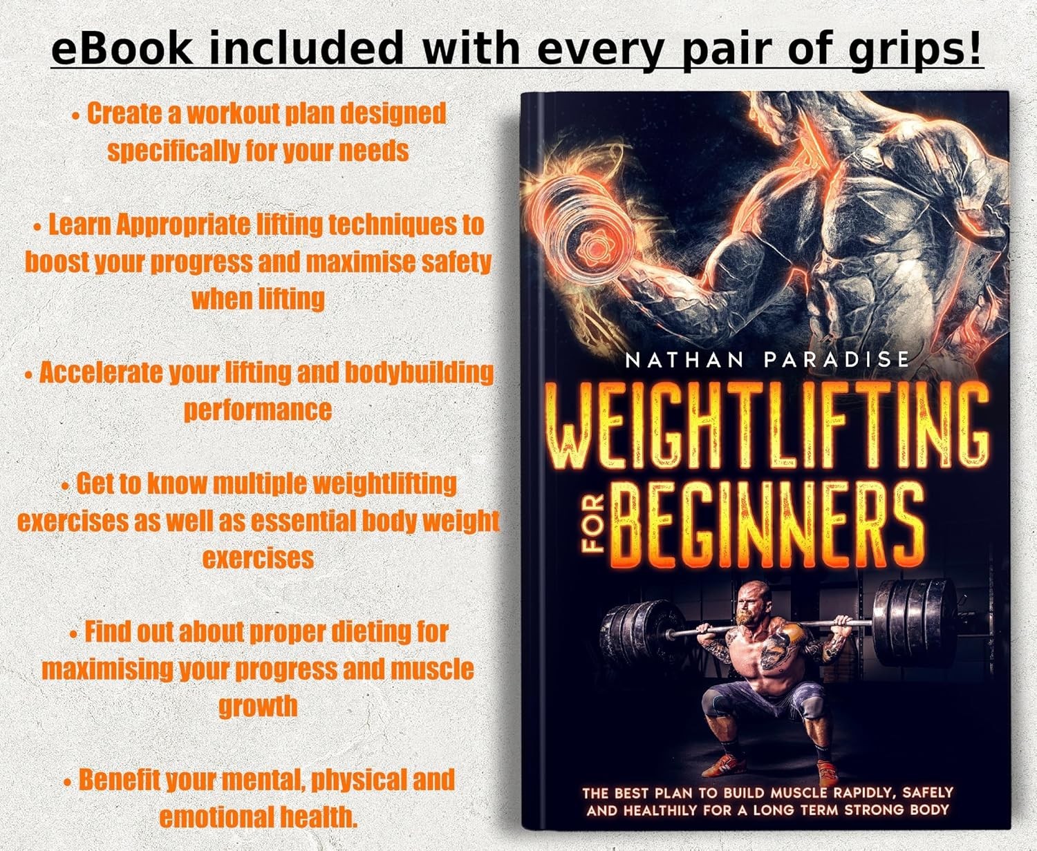 Gainz Thick Grips Dumbell Barbell Weight Lifting Adapters for Fat Bar Grow Big