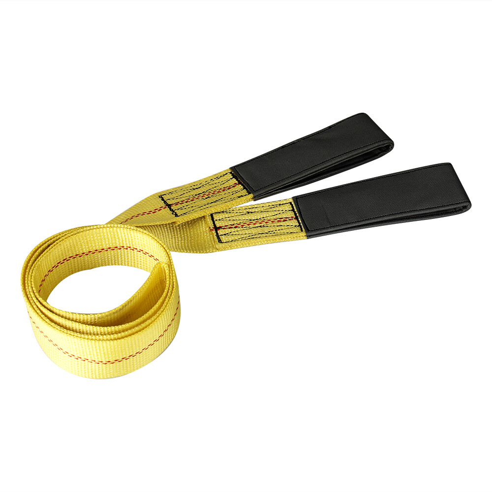 2" x 6ft Nylon Web Lifting Sling Tow Strap Eye & Eye with Heavy Duty Flat Loops
