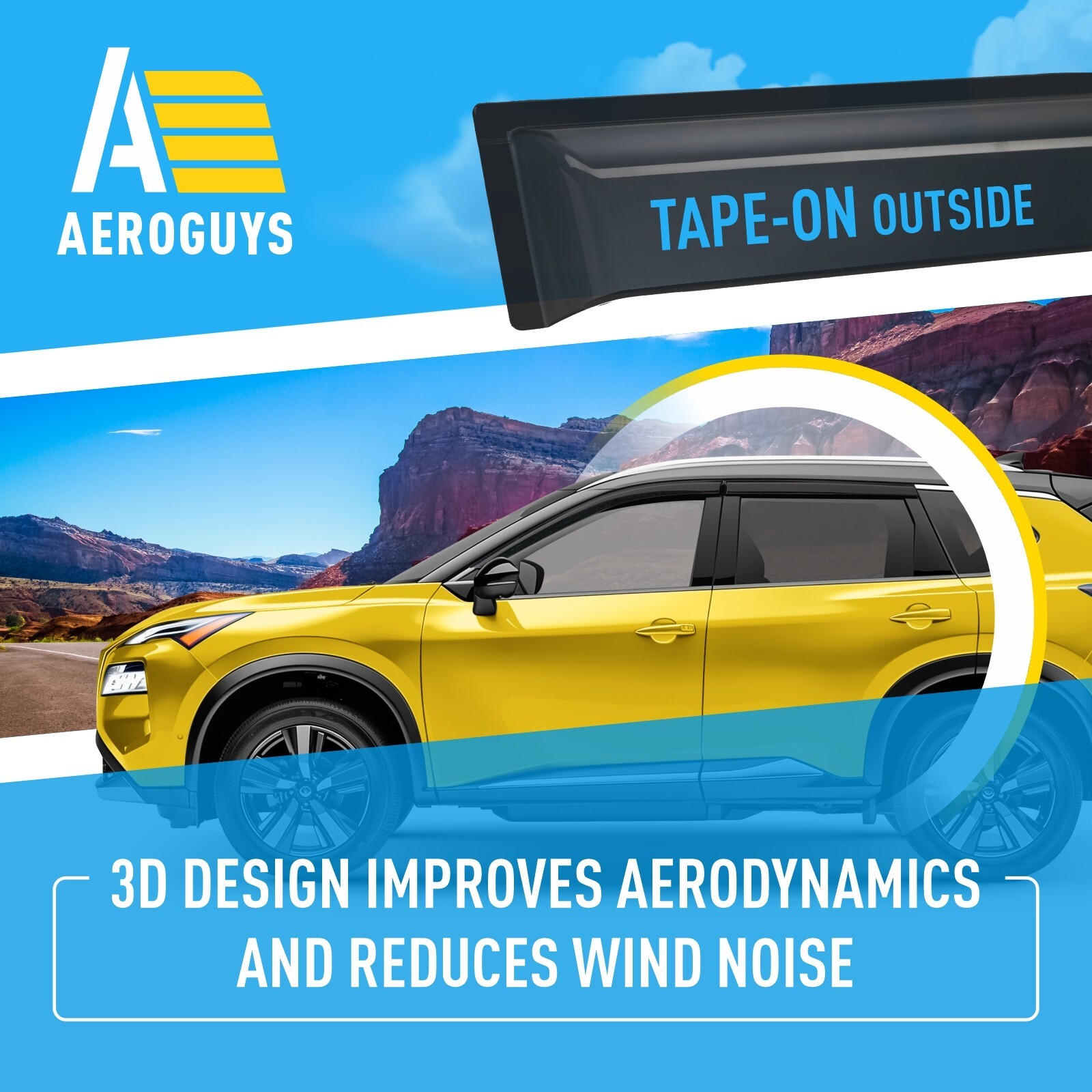 Rain Guards Vent Visors Shade for 2021-2025 Nissan Rogue