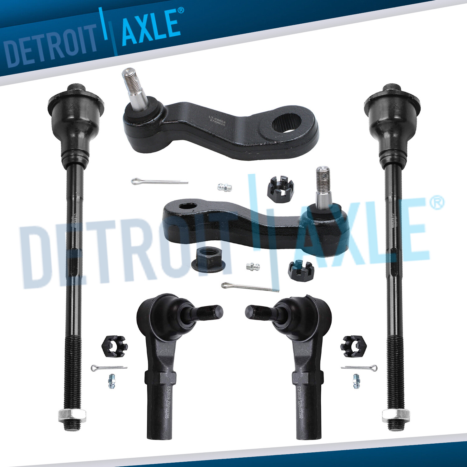 Front Tierod + 3-Groove Pitman Arm for Chevrolet Sierra Silverado 2500 3500 HD