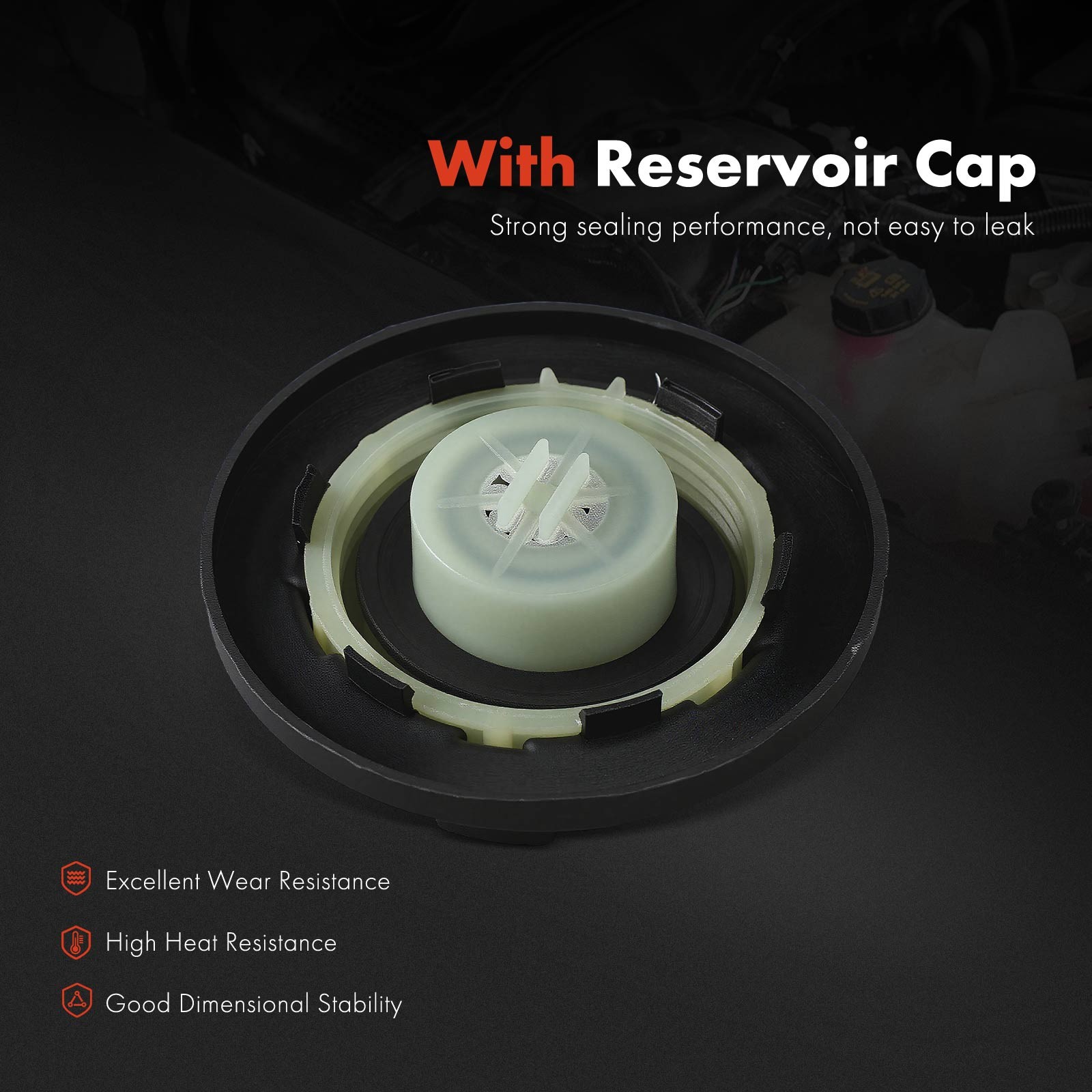 Front Coolant Reservoir w/ Cap & Sensor for Cadillac Seville 1998-2004 V8 4.6L