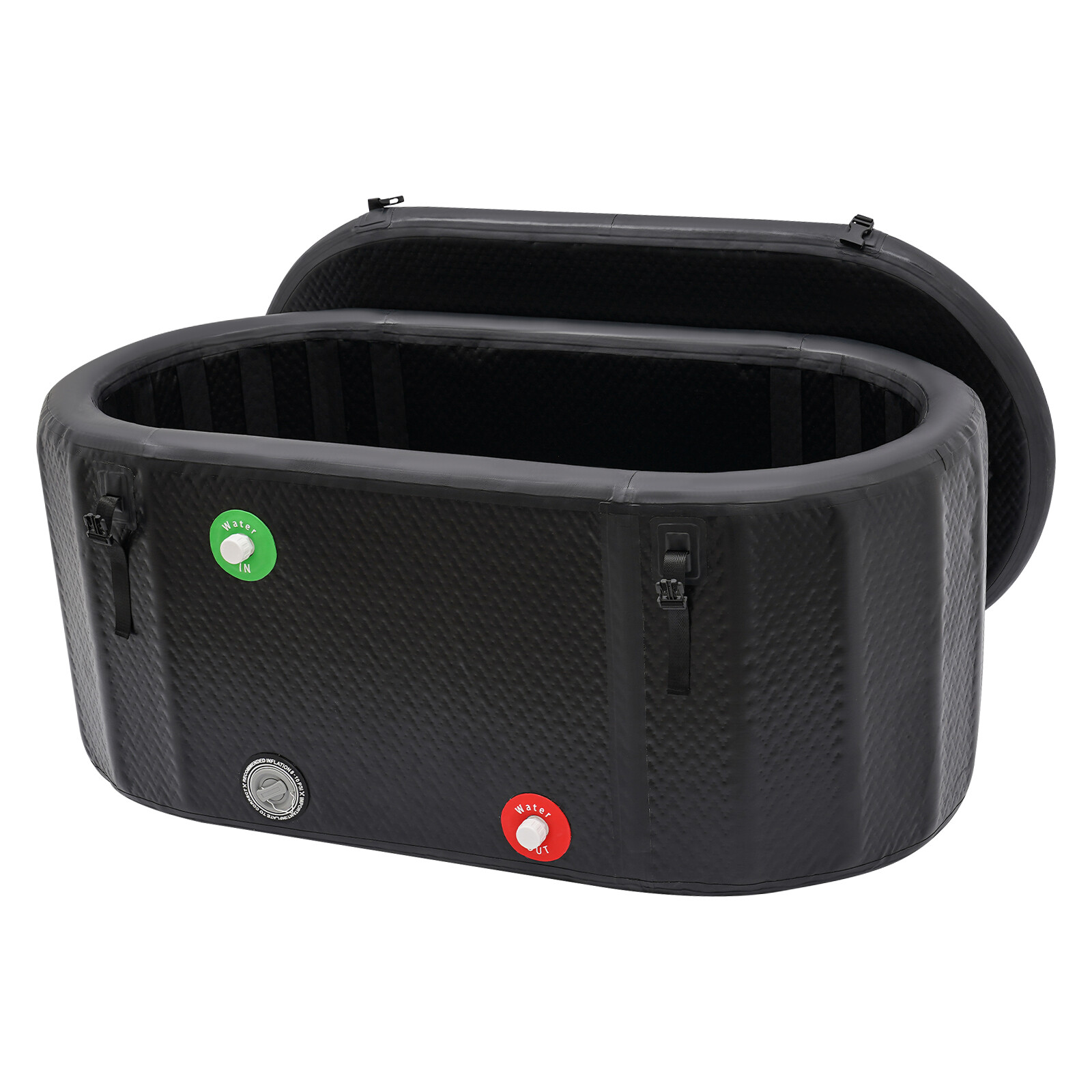 98 Gallon Ice Bath Tub Portable Inflatable Cold Plunge w/ Cover for Home Gym