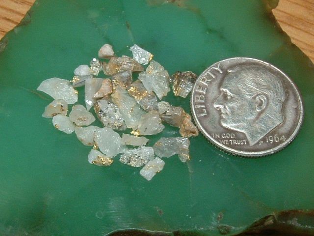 NATURAL GOLD AND QUARTZ MINI SPECIMENS 1 GRAM CALIFORNIA GOLD