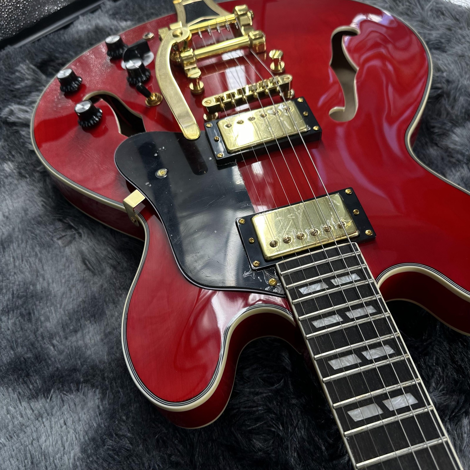Back to the Future"1955"ES-345 Cherry Red Electric Guitar Rosewood Fingerboard