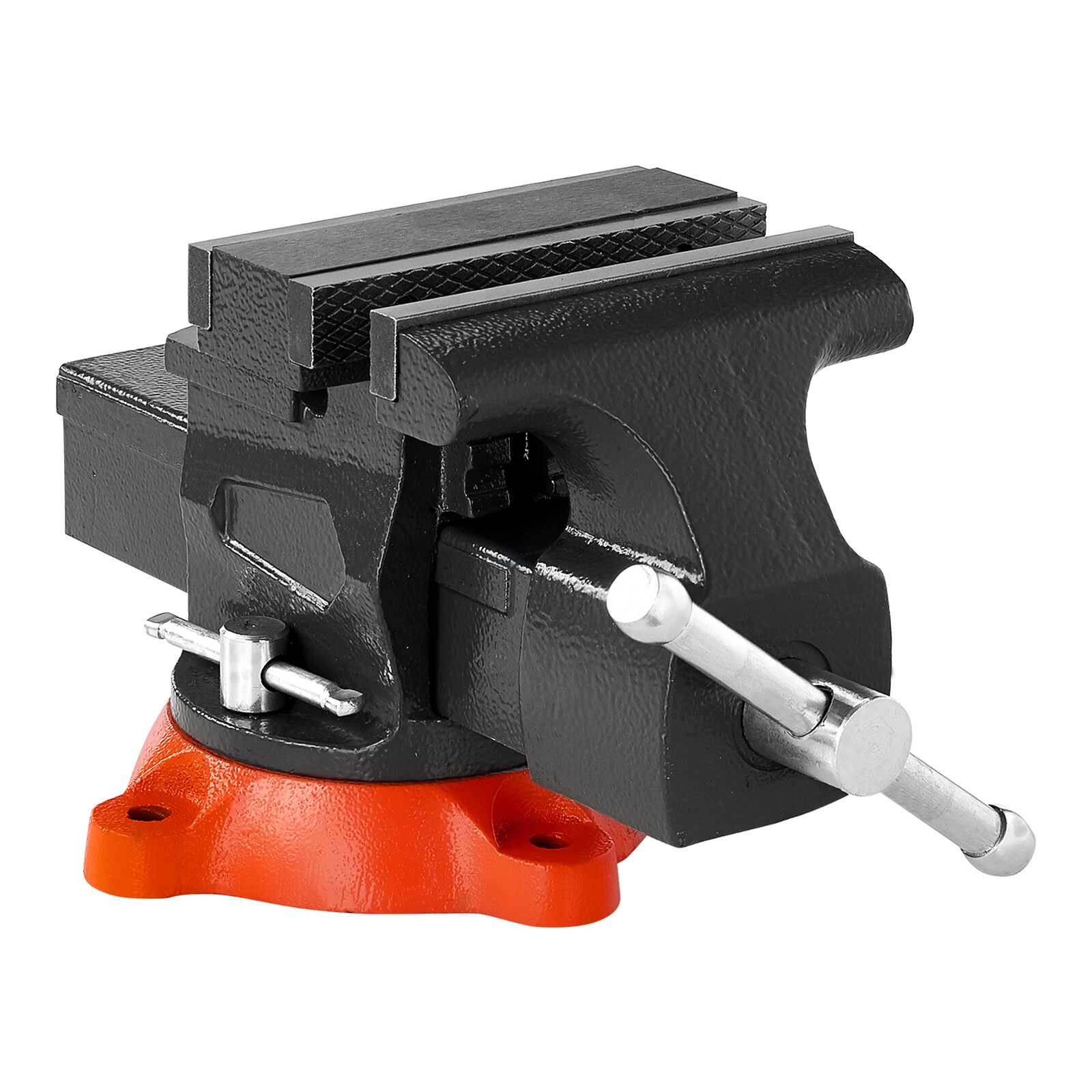 5.5" Bench Vise Multipurpose Heavy Duty Ductile Iron Swivel Locking Base