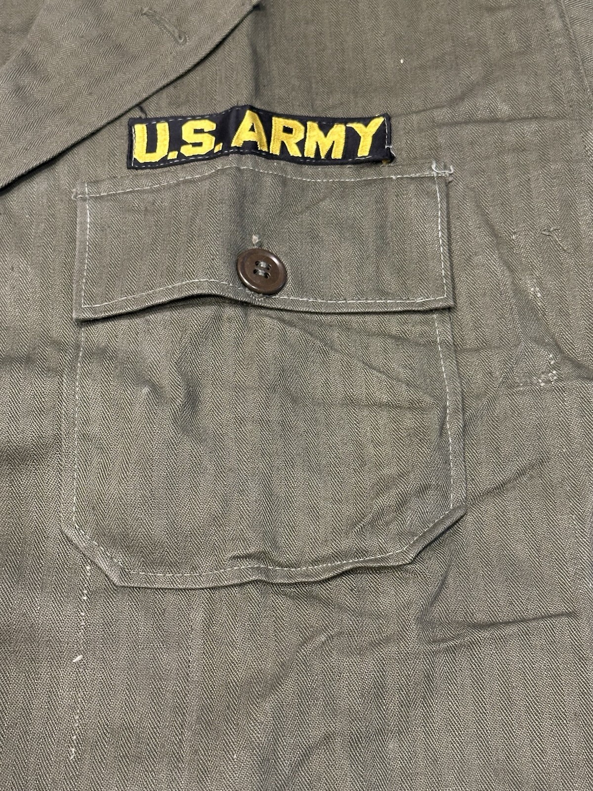 Korean War Era Fatigues HBT Herringbone Twill Shirt + Trousers & Belt