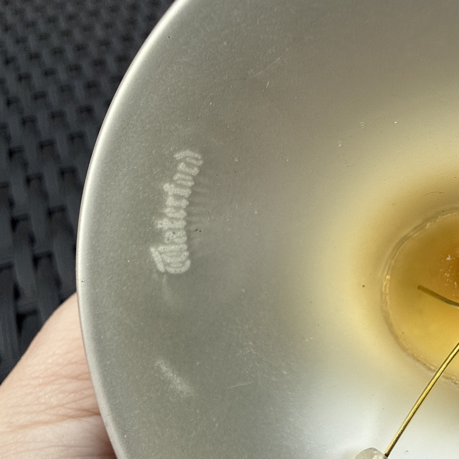 Waterford Heirlooms Lismore Bell Blown Glass Ornament Silver Glitter Christmas