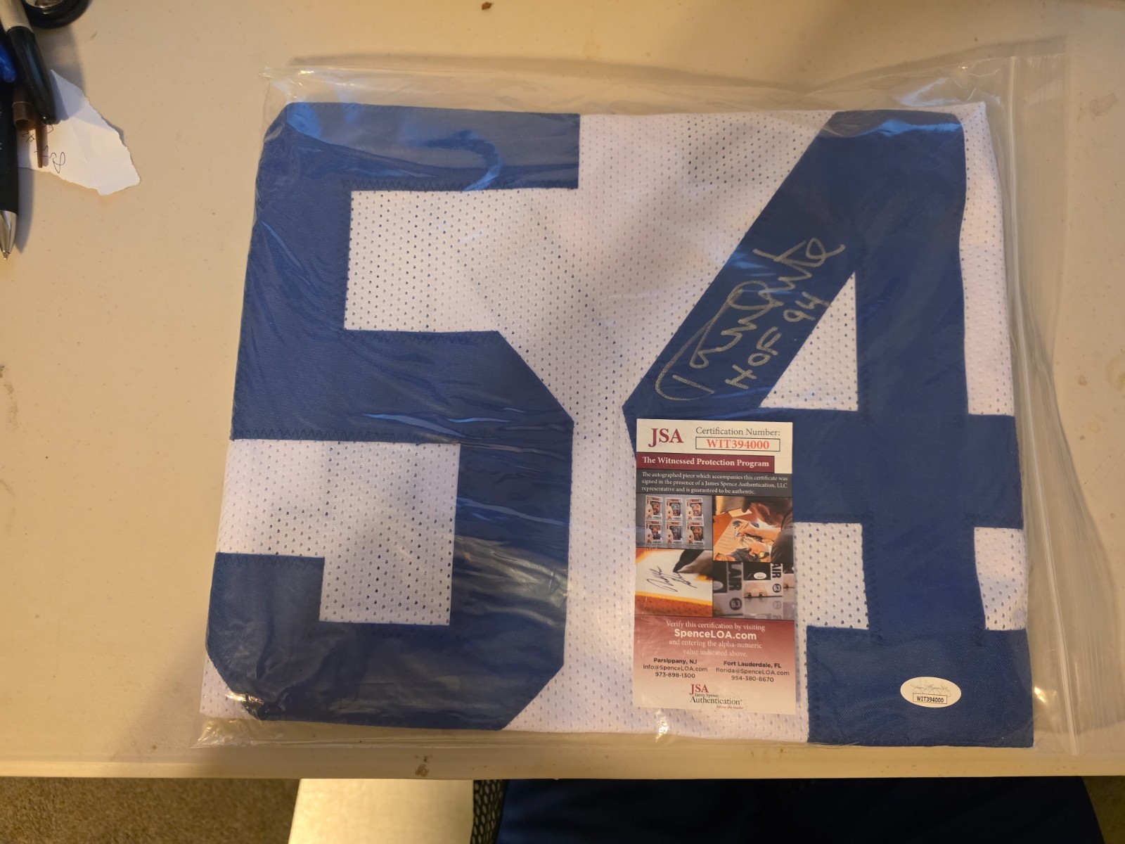 FOOTBALL SIGNED JERSEYS WHOLESALE LOT (20) COA'S FROM JSA, PSA OR BECKETT, DEION