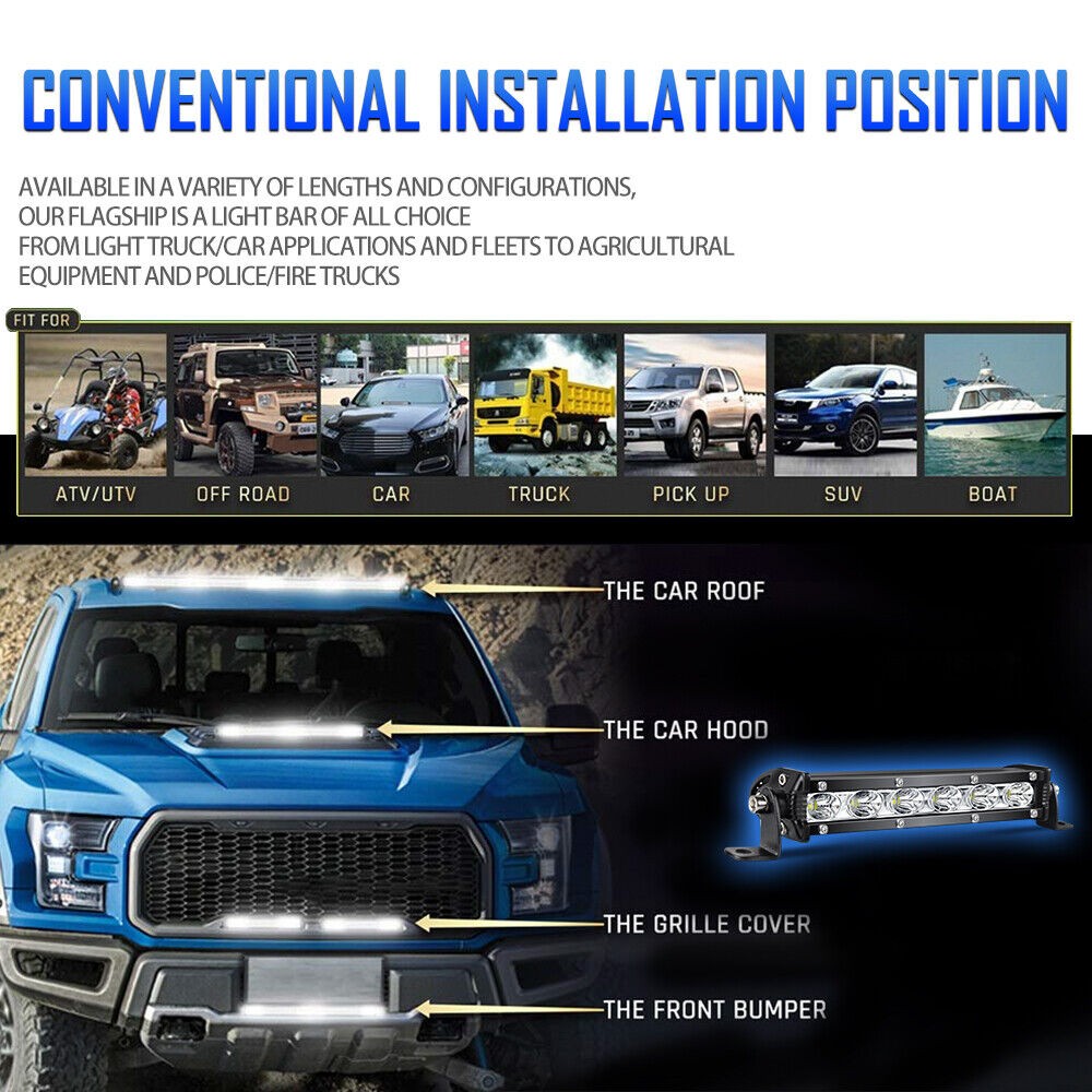 Fit Can Am Maverick X3 & Max Shock Tower 14" LED Light Bar +Mount Bracket+Wire