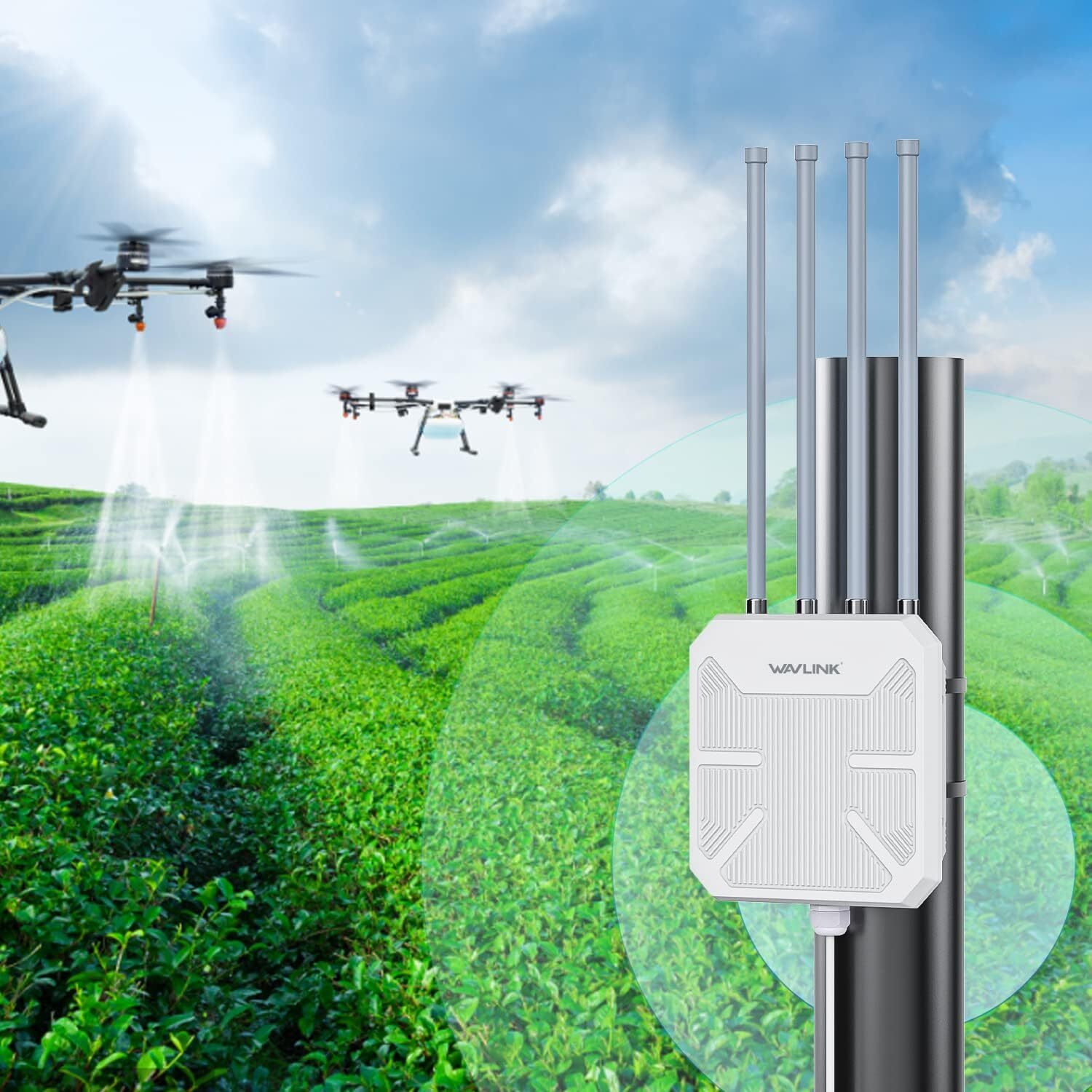 WiFi 6 Internet Signal Booster Outdoor AX3000 Long Range WiFi Extender AX1800