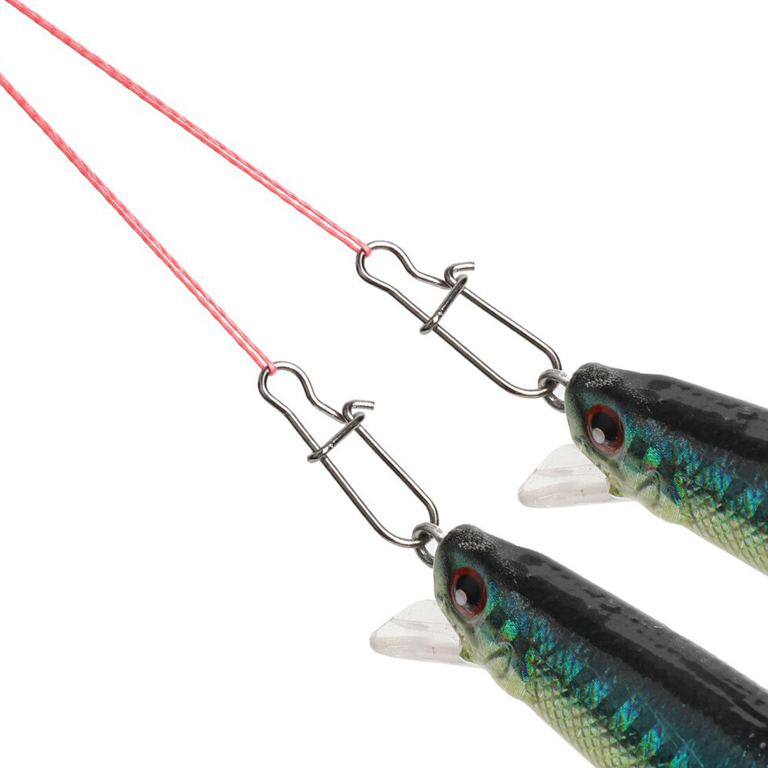 50~200Pack Fishing Snaps Duo Lock Snap Stainless Steel 8LB-220LB Quick Lure Snap
