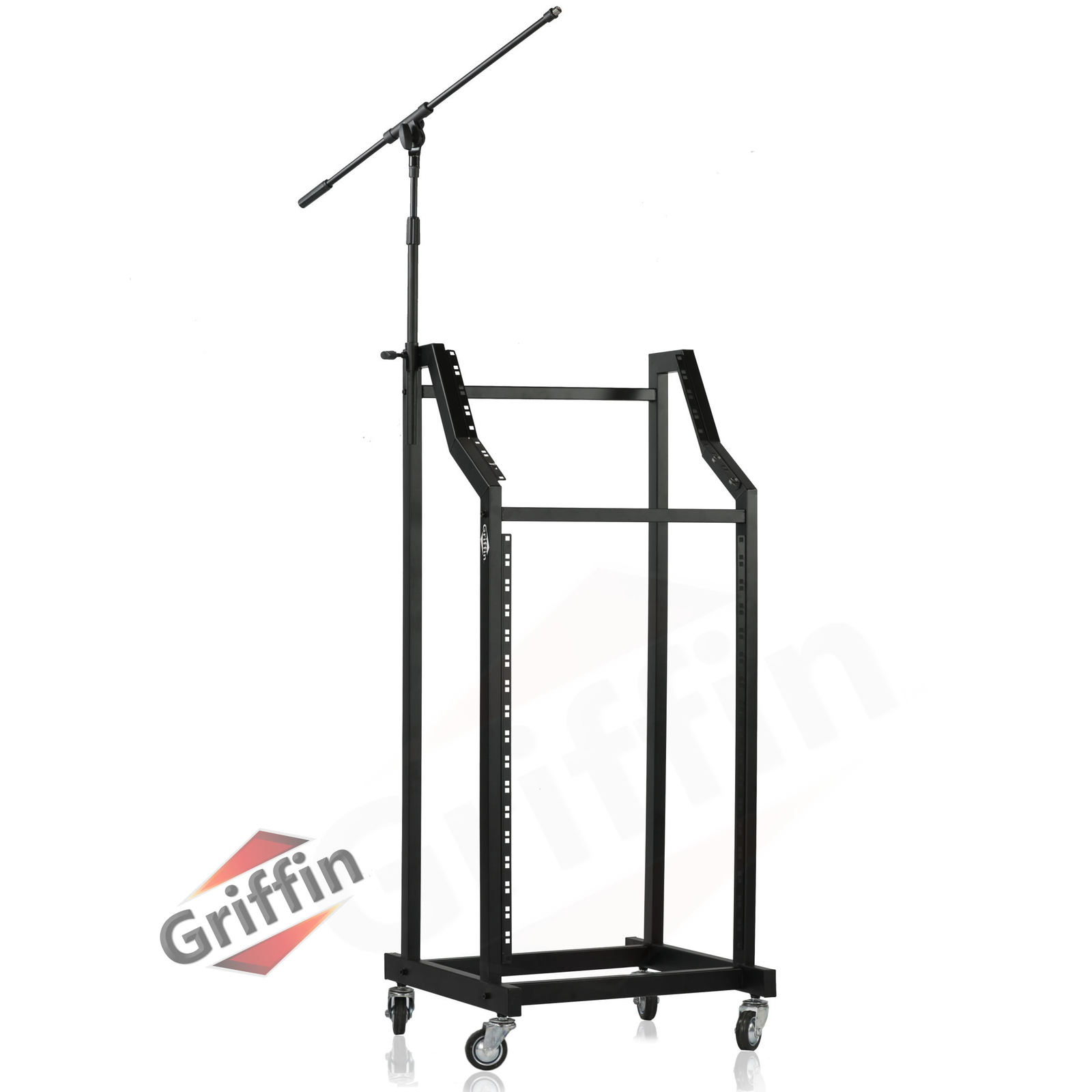 Rack Mount Cart Stand Rolling Studio Mixer Gear Pro Audio IT Server Holder Case