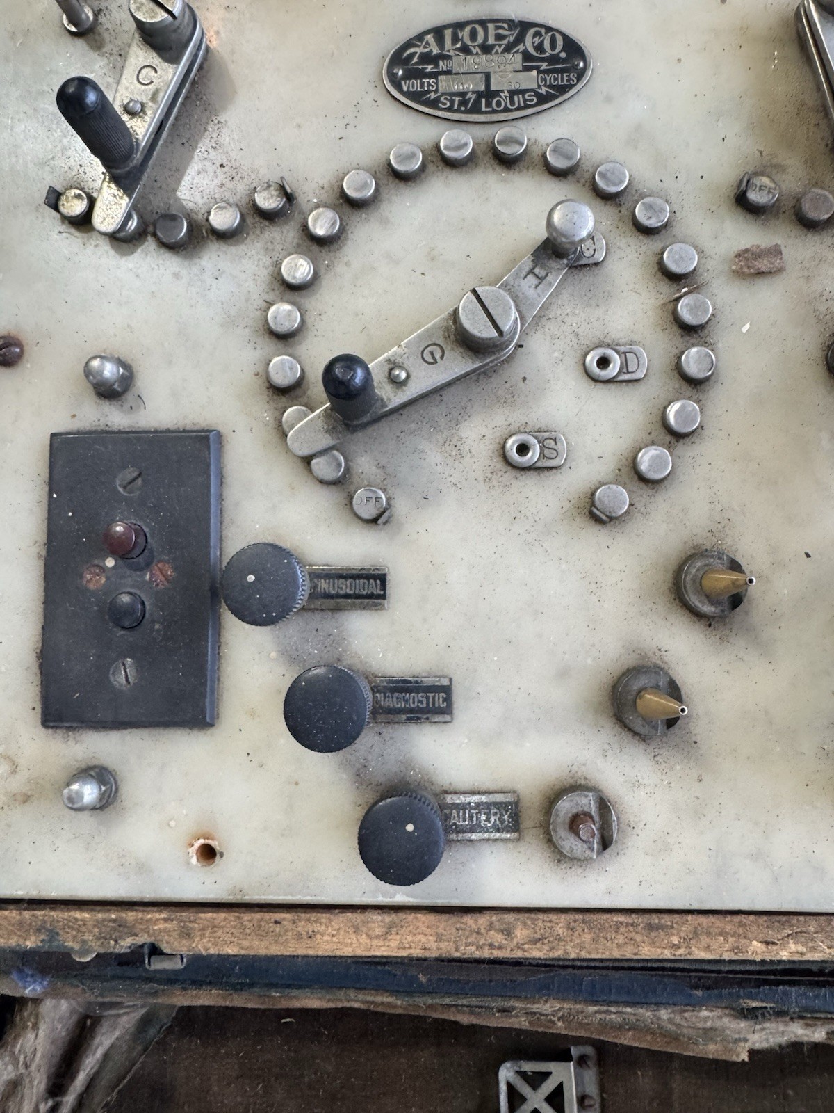 1910 ELECTRO SHOCK THEROPY MACHINE Aloe Co Antique Rare W/ Extra