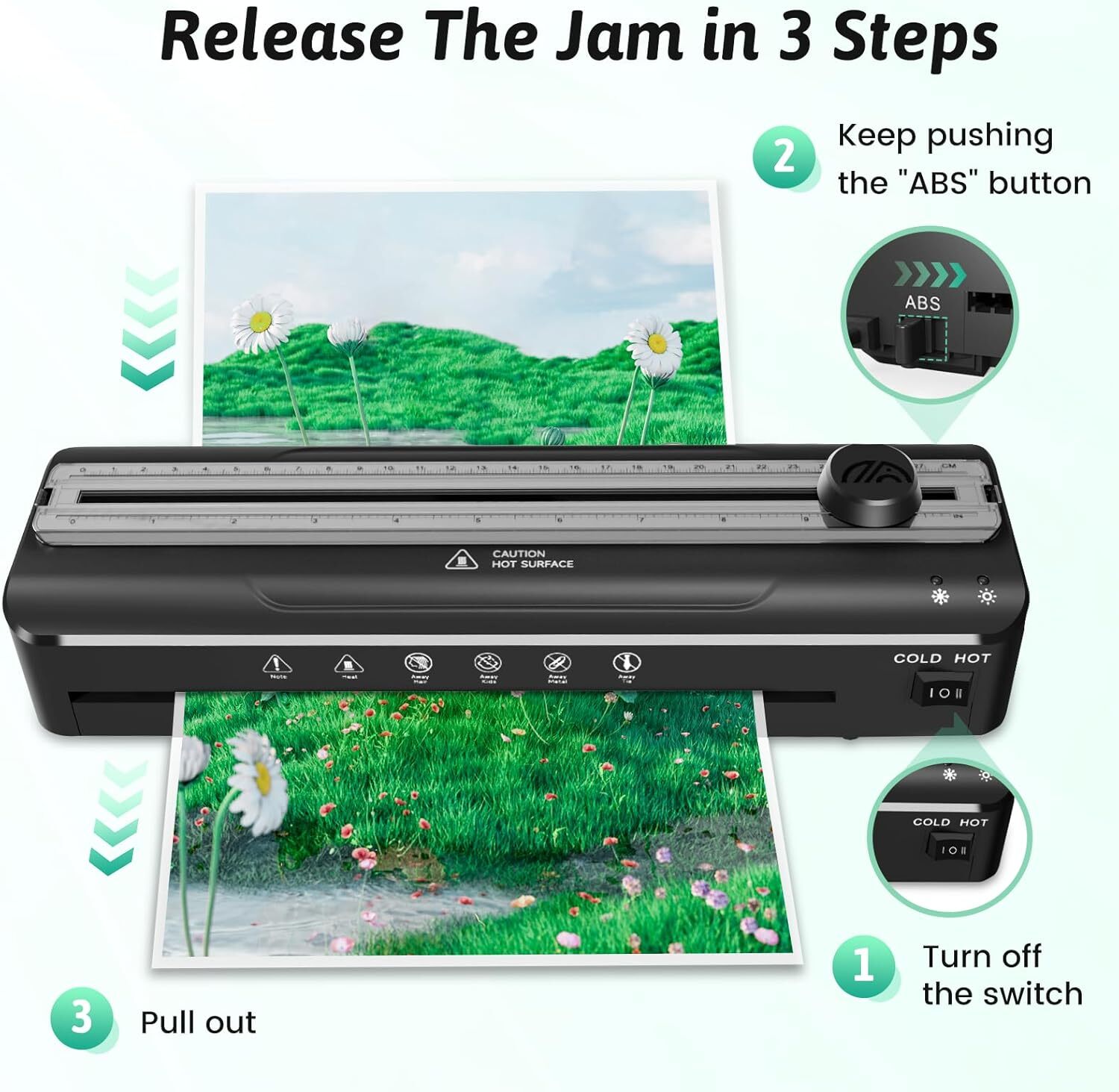 Laminator Machine 9 inch Quick Warm 4-in-1 with Trimmer + 20 Lamination Sheets