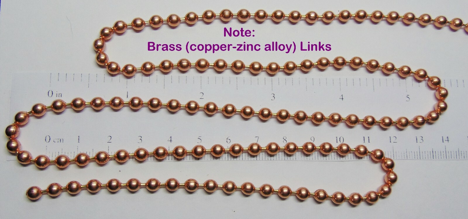 COPPER BALL CHAIN Necklaces 4.5mm ~3/16" round bead #10 Choose length + Quantity
