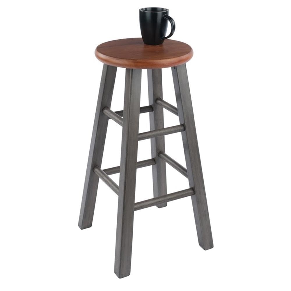 Ivy Square Leg Counter Stool, Classic Backless Bar Chairs for Kitchen & Dinin...