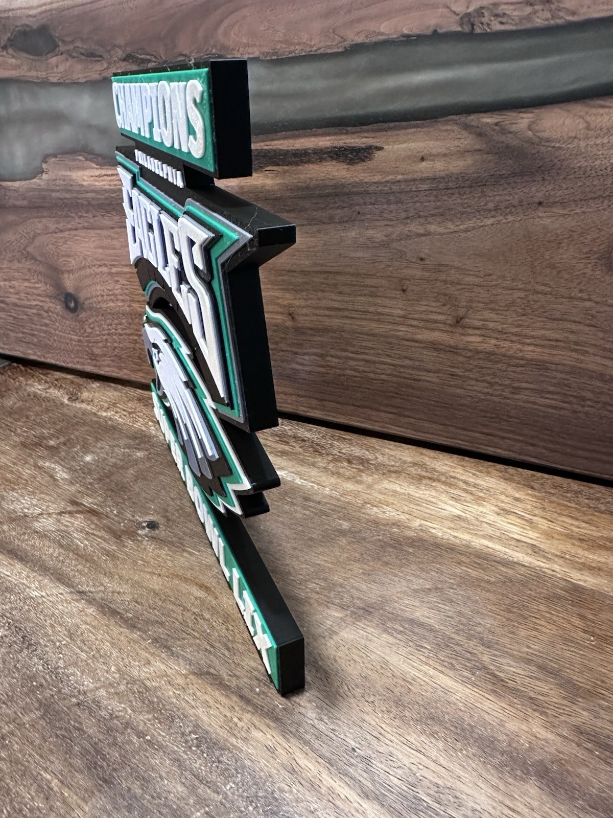 Philadelphia Eagles Champions 3D Wall Sign Super Bowl LIX Decor Man Cave Art