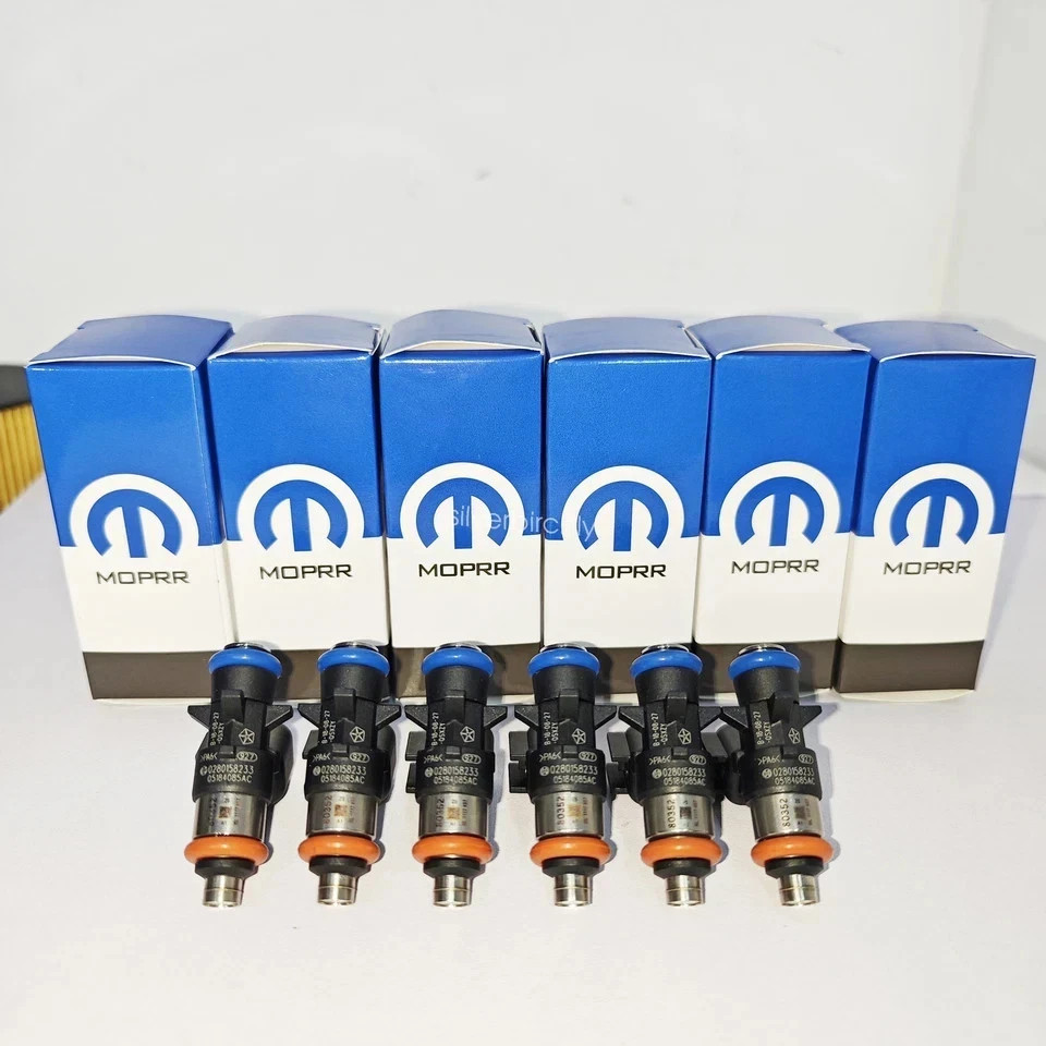 6Pcs OEM 5184085AC New Fuel Injectors for Wrangler Challenger RAM 3.6L Fast Ship