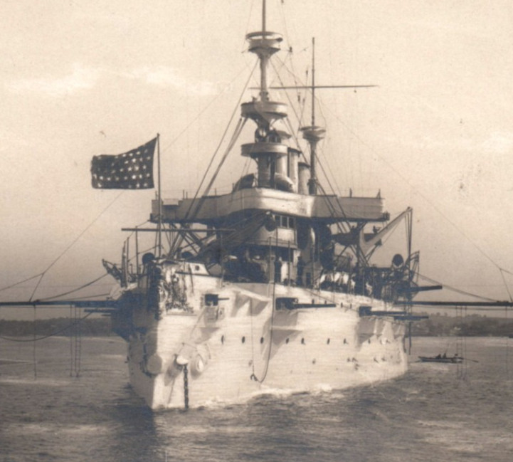 USS New York Cruiser Spanish American War Photograph US Navy Ship