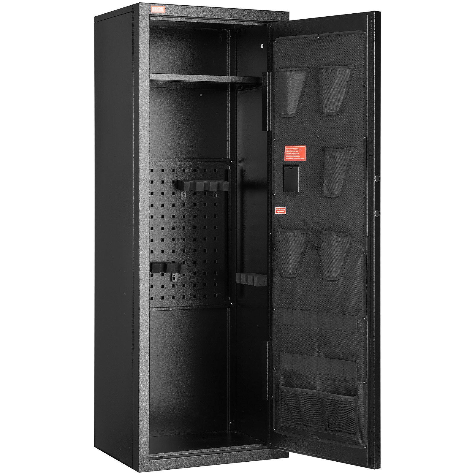 VEVOR 10-12 Rifles Gun Safe Rifle Safe with Lock Digital Keypad Removable Shelf