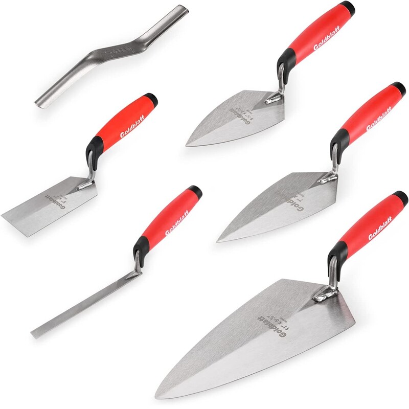 Goldblatt 6PCS Masonry Hand Tool Set Brick Trowel Pointing Trowel Margin Trowel