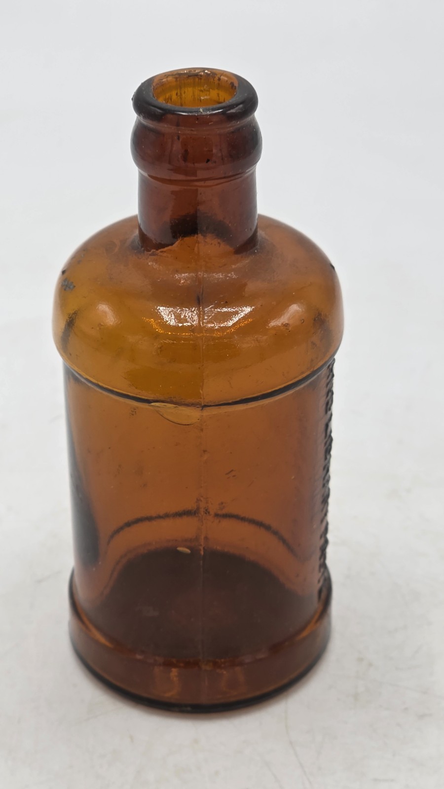 5.75" Sanford's Inks And Library Paste C. 1890 Antique Ink Bottle Applied Lip