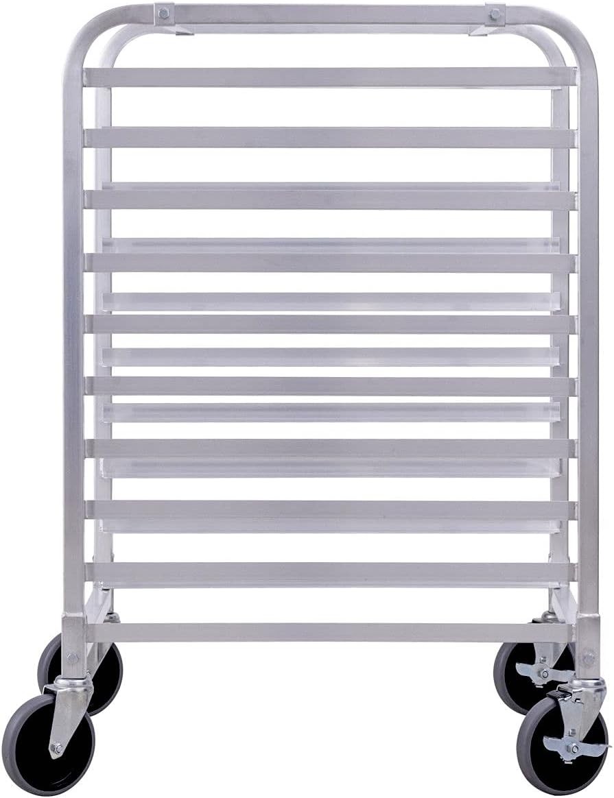Costway 10 Sheet Aluminum Bakery Rack Rolling Commercial Cookie Bun Pan Kitchen