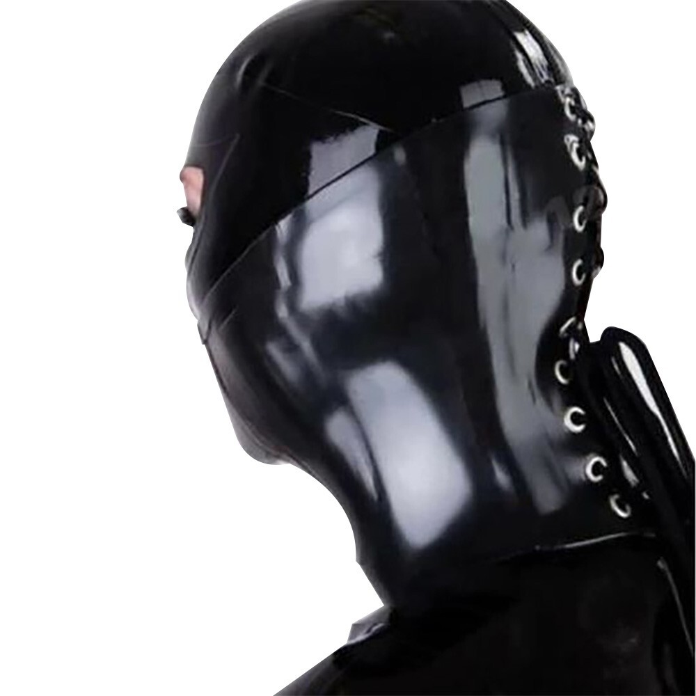 Black Latex Corset Collar Neck Stranglehold Rubber Neck Corset Collar Fetish US